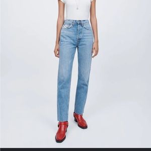 NWT RE/DONE 70s Ultra High Rise Stovepipe Jeans 28
